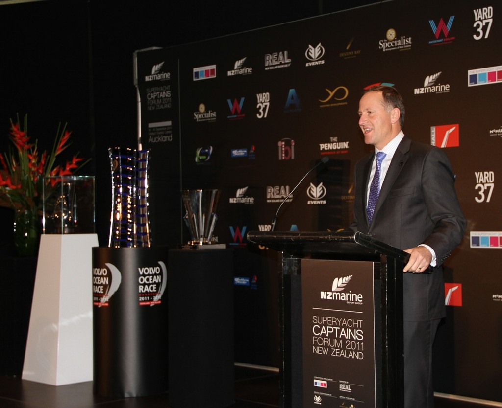 Prime Minister, John Key  - Opening Cocktail Function - Auckland International Boat Show and Superyacht Captains Forum, September 2011 © Richard Gladwell www.photosport.co.nz